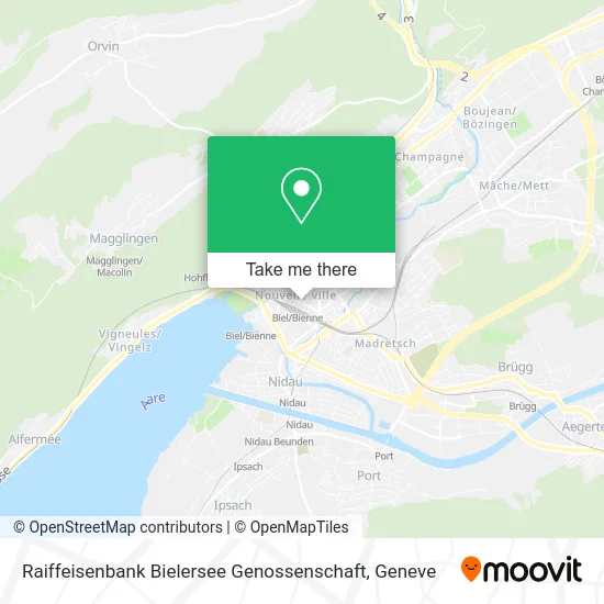 Raiffeisenbank Bielersee Genossenschaft map