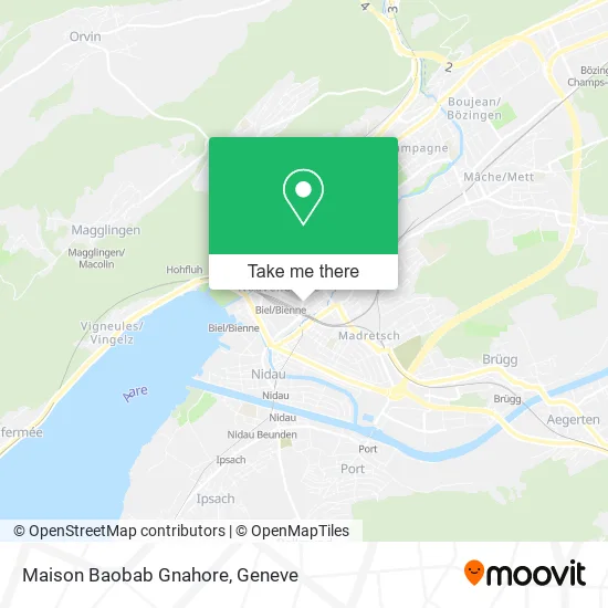 Maison Baobab Gnahore map