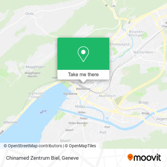 Chinamed Zentrum Biel map