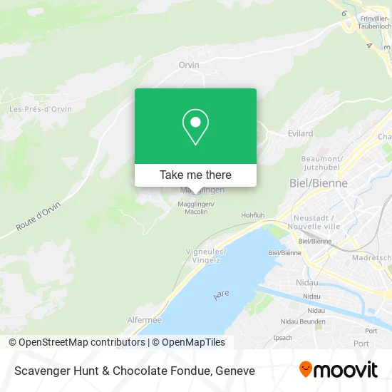 Scavenger Hunt & Chocolate Fondue map