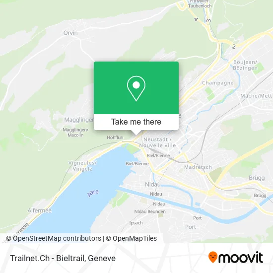 Trailnet.Ch - Bieltrail map
