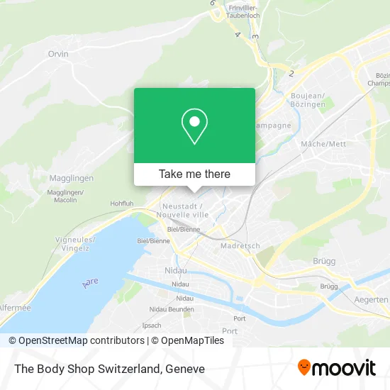 The Body Shop Switzerland map