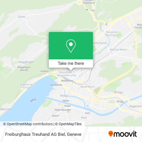 Freiburghaus Treuhand AG Biel map