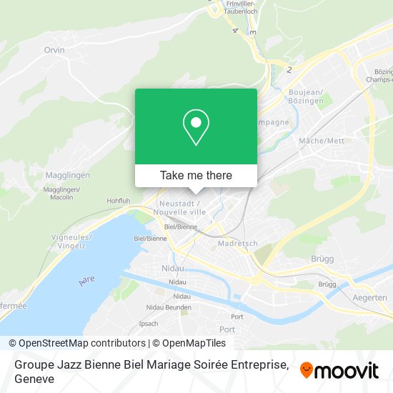 Groupe Jazz Bienne Biel Mariage Soirée Entreprise map