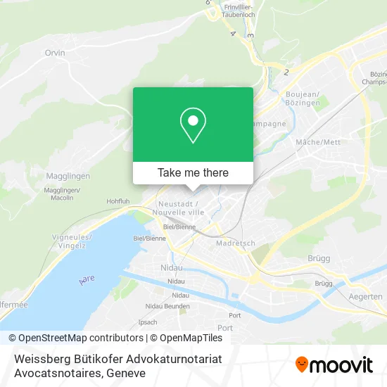 Weissberg Bütikofer Advokaturnotariat Avocatsnotaires map