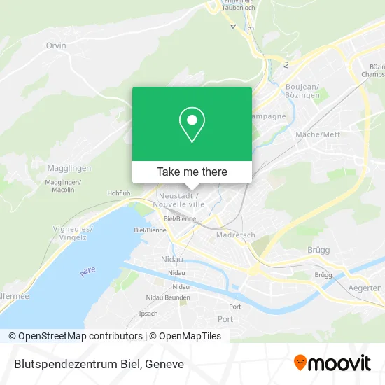 Blutspendezentrum Biel map