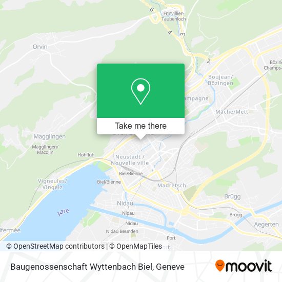 Baugenossenschaft Wyttenbach Biel map