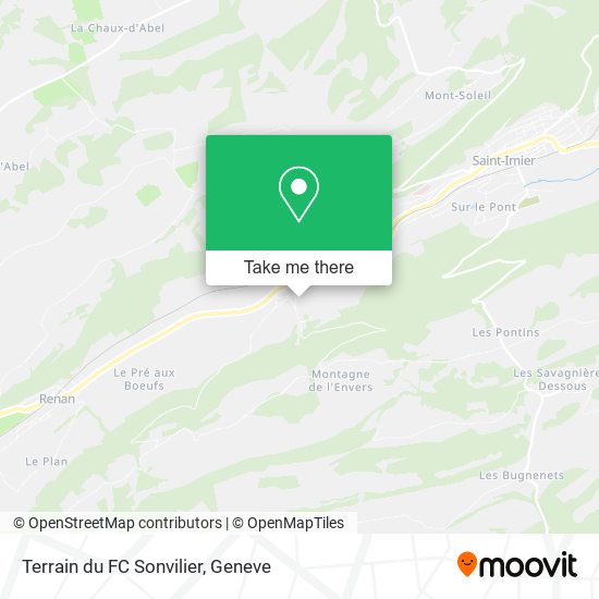 Terrain du FC Sonvilier map