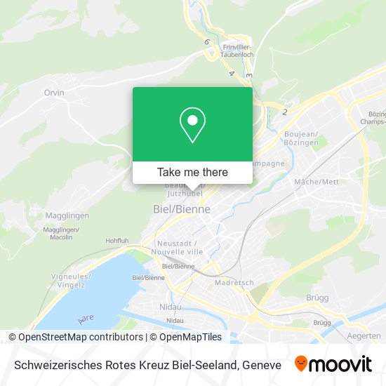 Schweizerisches Rotes Kreuz Biel-Seeland map