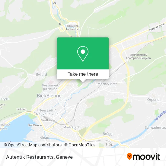 Autentik Restaurants map