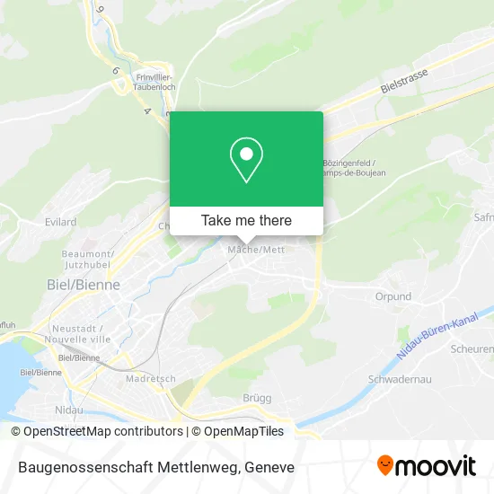 Baugenossenschaft Mettlenweg map
