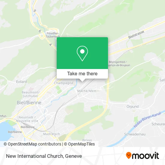 New International Church map