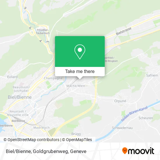 Biel/Bienne, Goldgrubenweg map