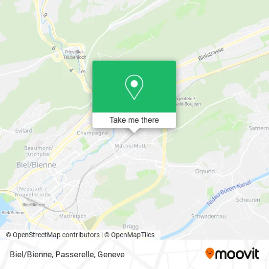 Biel/Bienne, Passerelle map
