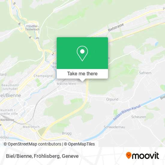 Biel/Bienne, Fröhlisberg map