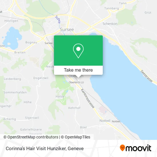 Corinna's Hair Visit Hunziker map