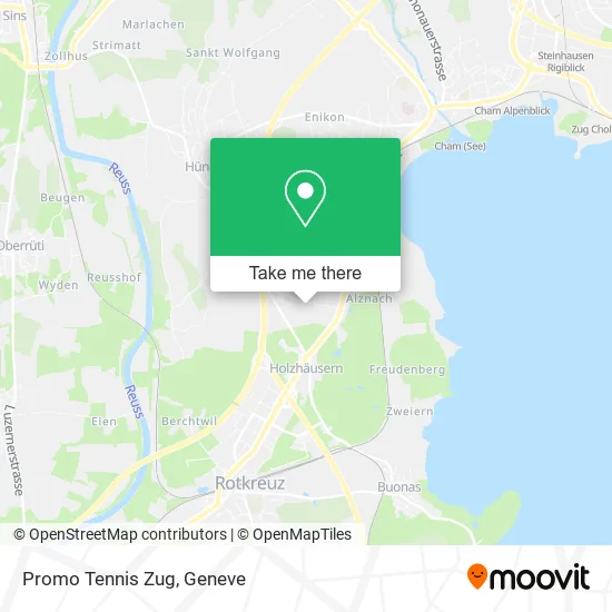 Promo Tennis Zug map