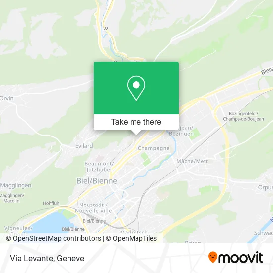 Via Levante map
