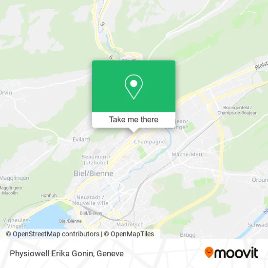 Physiowell Erika Gonin map