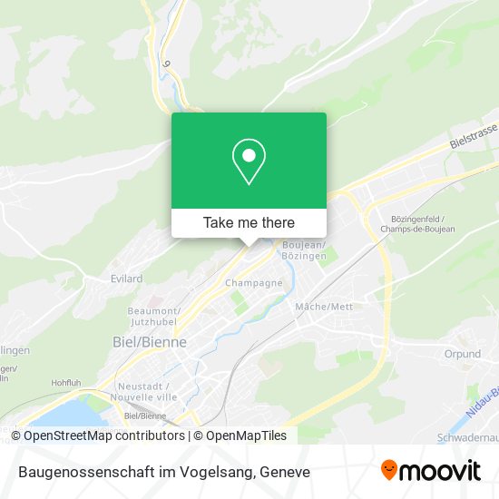 Baugenossenschaft im Vogelsang map