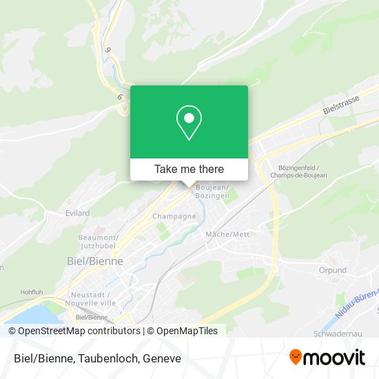 Biel/Bienne, Taubenloch map