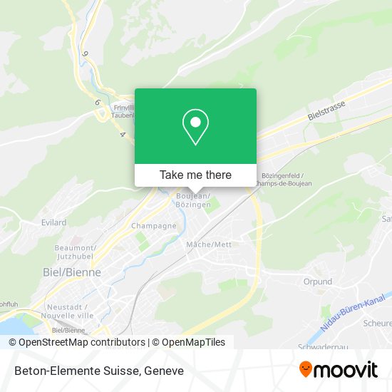 Beton-Elemente Suisse map