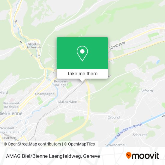 AMAG Biel/Bienne Laengfeldweg map