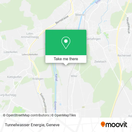 Tunnelwasser Energie map