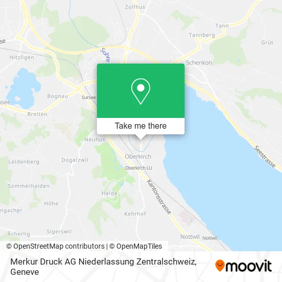Merkur Druck AG Niederlassung Zentralschweiz map