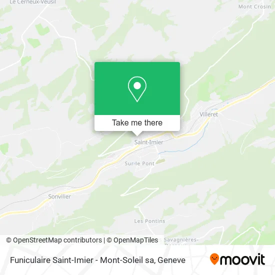 Funiculaire Saint-Imier - Mont-Soleil sa map