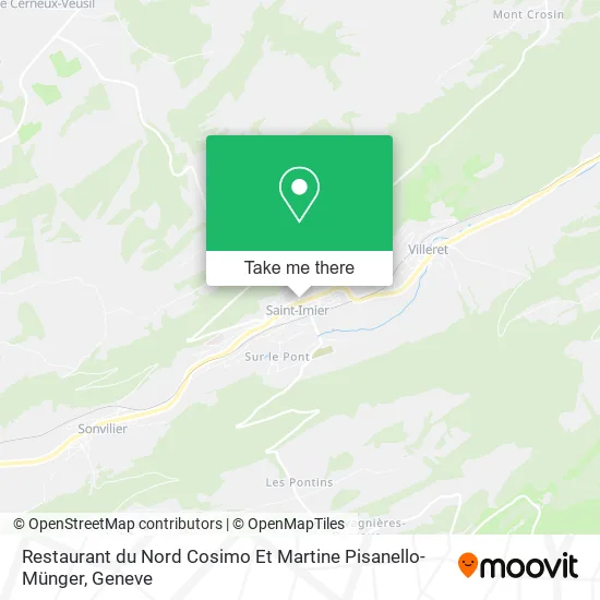 Restaurant du Nord Cosimo Et Martine Pisanello-Münger map