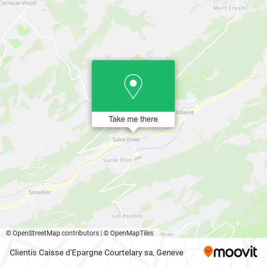 Clientis Caisse d'Epargne Courtelary sa map