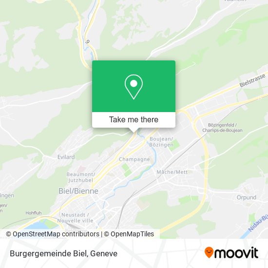 Burgergemeinde Biel map