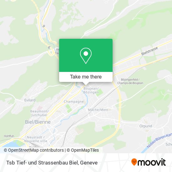 Tsb Tief- und Strassenbau Biel map