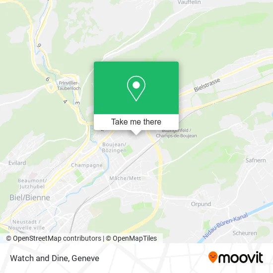 Watch and Dine map