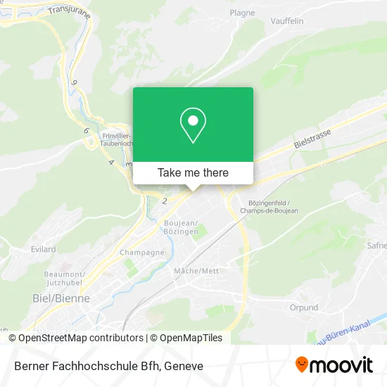 Berner Fachhochschule Bfh map