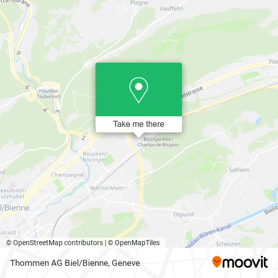 Thommen AG Biel/Bienne map