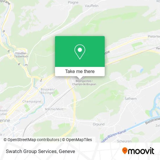 Swatch Group Services map