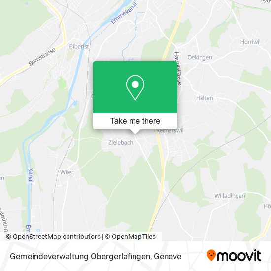 Gemeindeverwaltung Obergerlafingen map