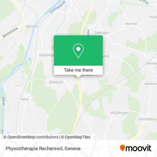 Physiotherapie Recherswil map