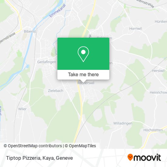 Tiptop Pizzeria, Kaya map