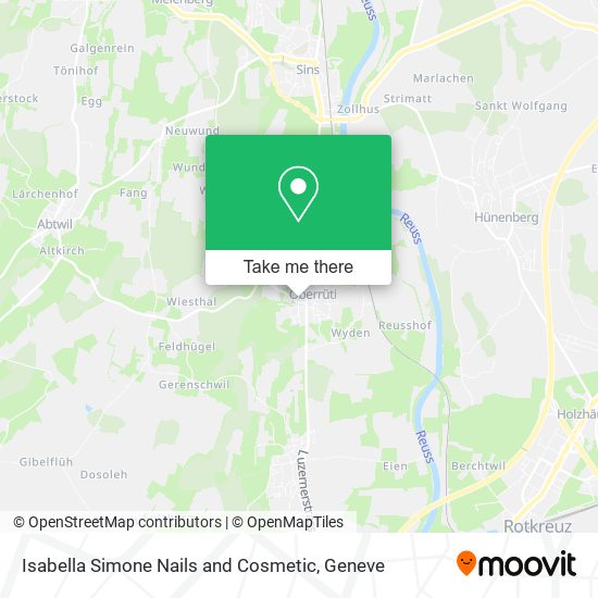 Isabella Simone Nails and Cosmetic map