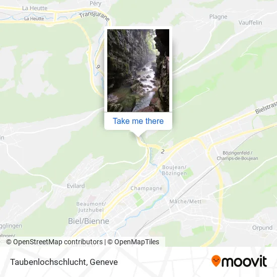 Taubenlochschlucht map