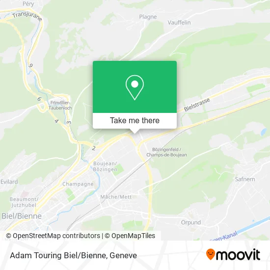 Adam Touring Biel/Bienne map
