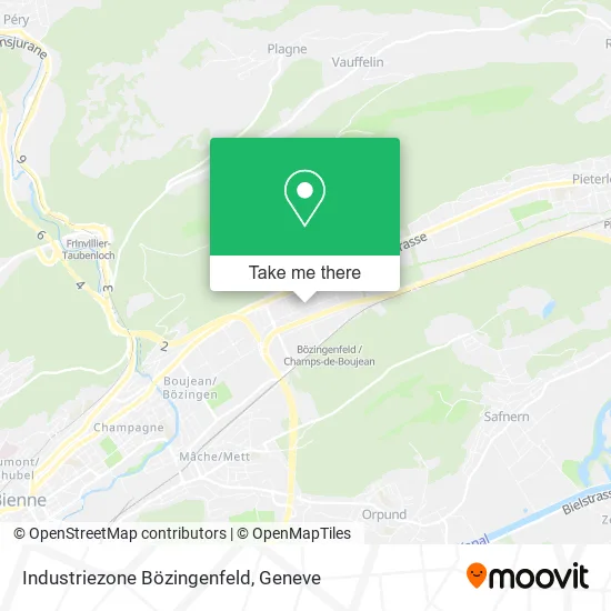 Industriezone Bözingenfeld map