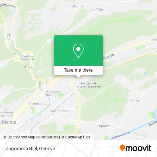 Zugorama Biel map