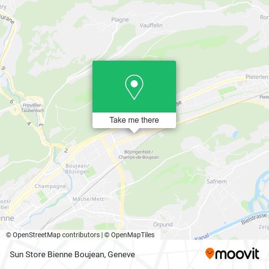 Sun Store Bienne Boujean map