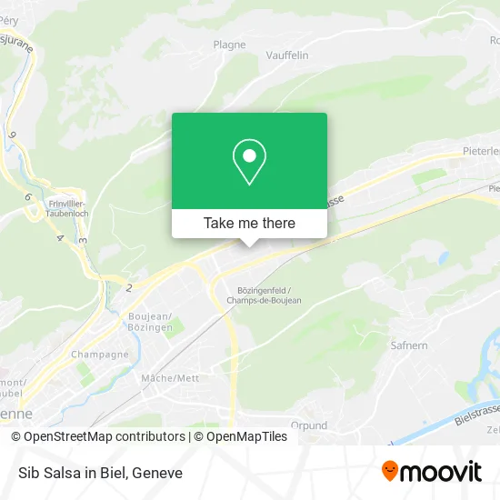 Sib Salsa in Biel map