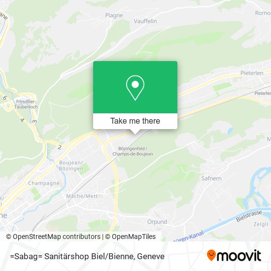 =Sabag= Sanitärshop Biel / Bienne Karte