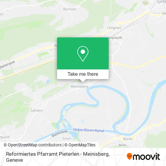 Reformiertes Pfarramt Pieterlen - Meinisberg map